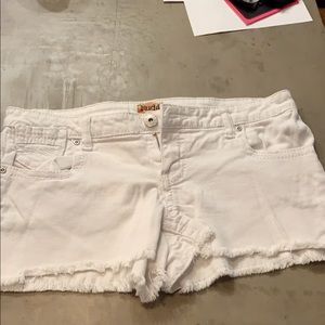 White Jean short